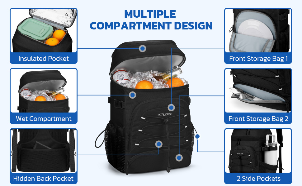 large capacity backpack cooler