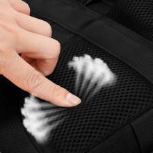 Breathable, shock-absorbing back padding